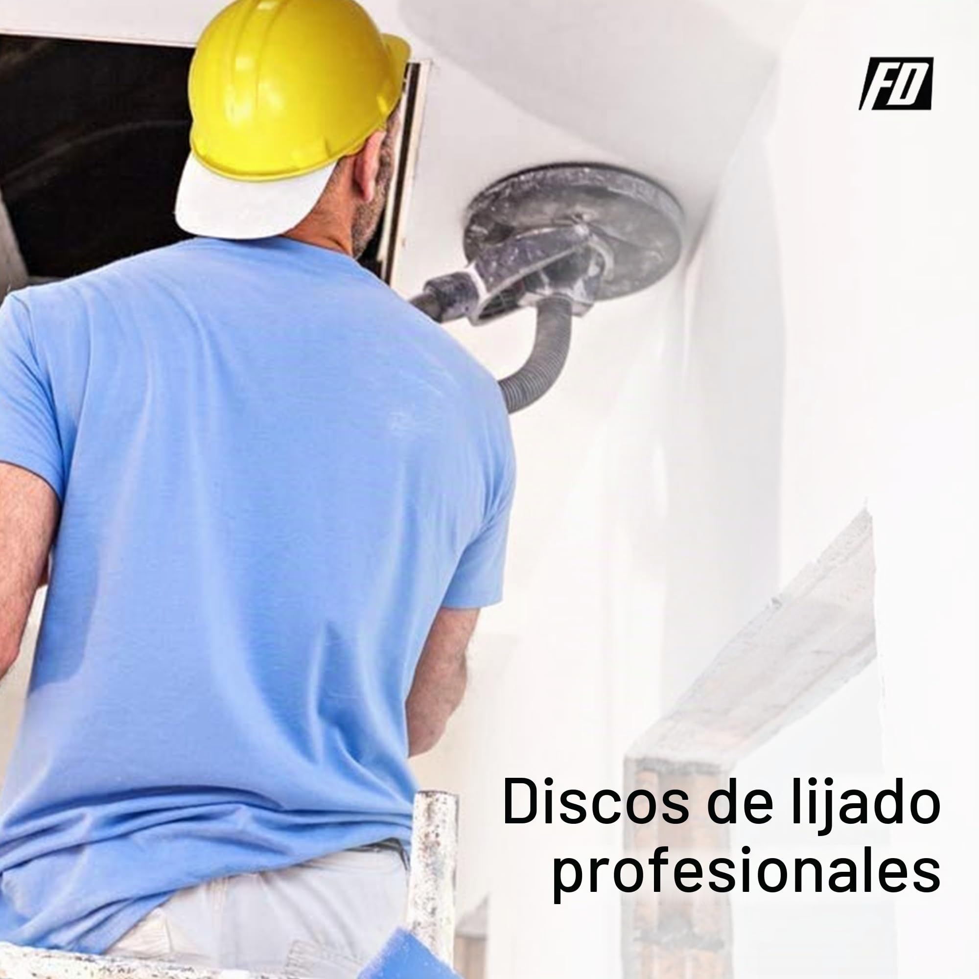 Discos de Lija Profesionales │ amarillo │ 25 piezas │ Ø 225 mm │ autoadesivo │ Mixpack (5 x grano 60/80/120/180/220 cada uno) │ para amoladoras excéntricas │ Papeles de Lija Abrasivos