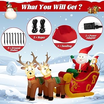 Amazon.co.jp: Tangkula 長さ7.2フィート クリスマスインフレータブル