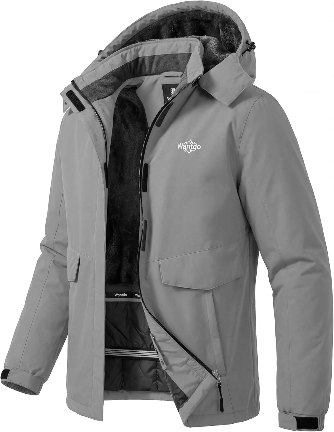 Wantdo Women's Waterproof Ski Jacket Warm Winter Coat Windproof Snow Coats Warm Fleece Raincoat