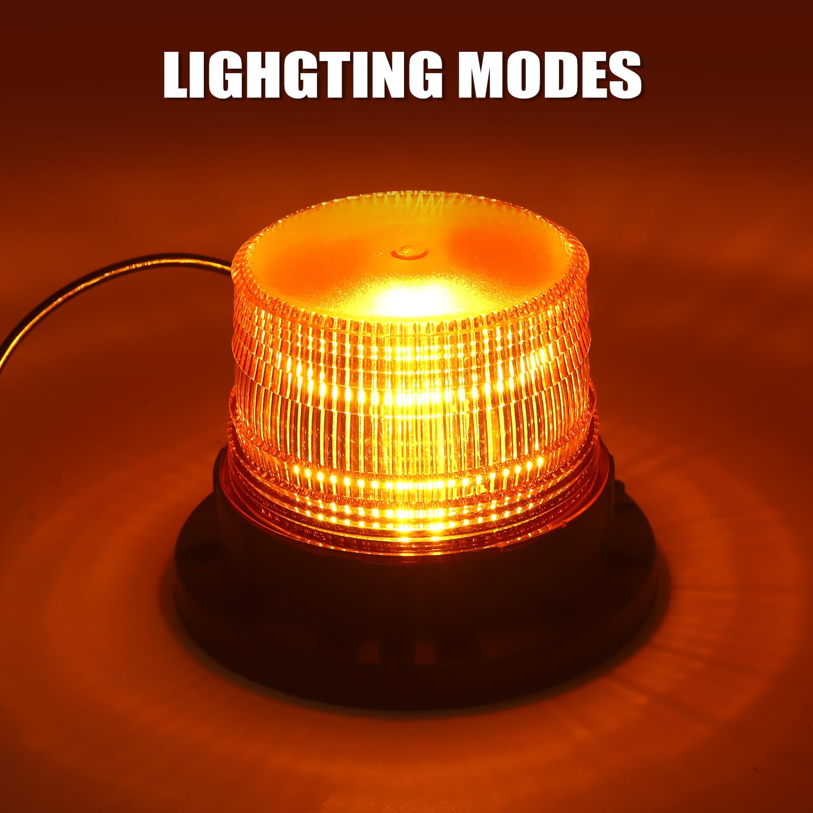 Gyrophare Orange LED,12V 24V Girophare LED Vehicule Magnétique d'Urgence Avertissement Strobe ON/OFF pour véhicule Tracteur de golf UTV Car Bus Emergency Warning Strobe (Jaune)