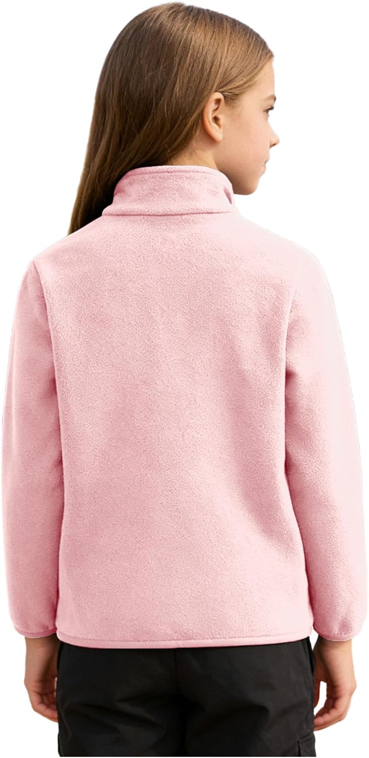 Kids Zipper Sweatshirt Warm Outwear Stand Collar Fleece Coat Jacket Winter Outdoor Activities Coat