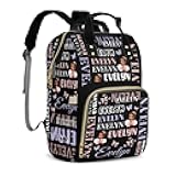 Coifrok Customizable Large Capacity Diaper Bag Personalized Name, Waterproof Multi-Function Mommy Bag with Thermal Pockets for Girls，Black girl