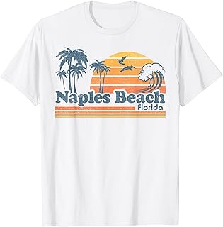 Naples Beach Florida Vintage Spring Break Vacation Retro Men Women Kids T-Shirt