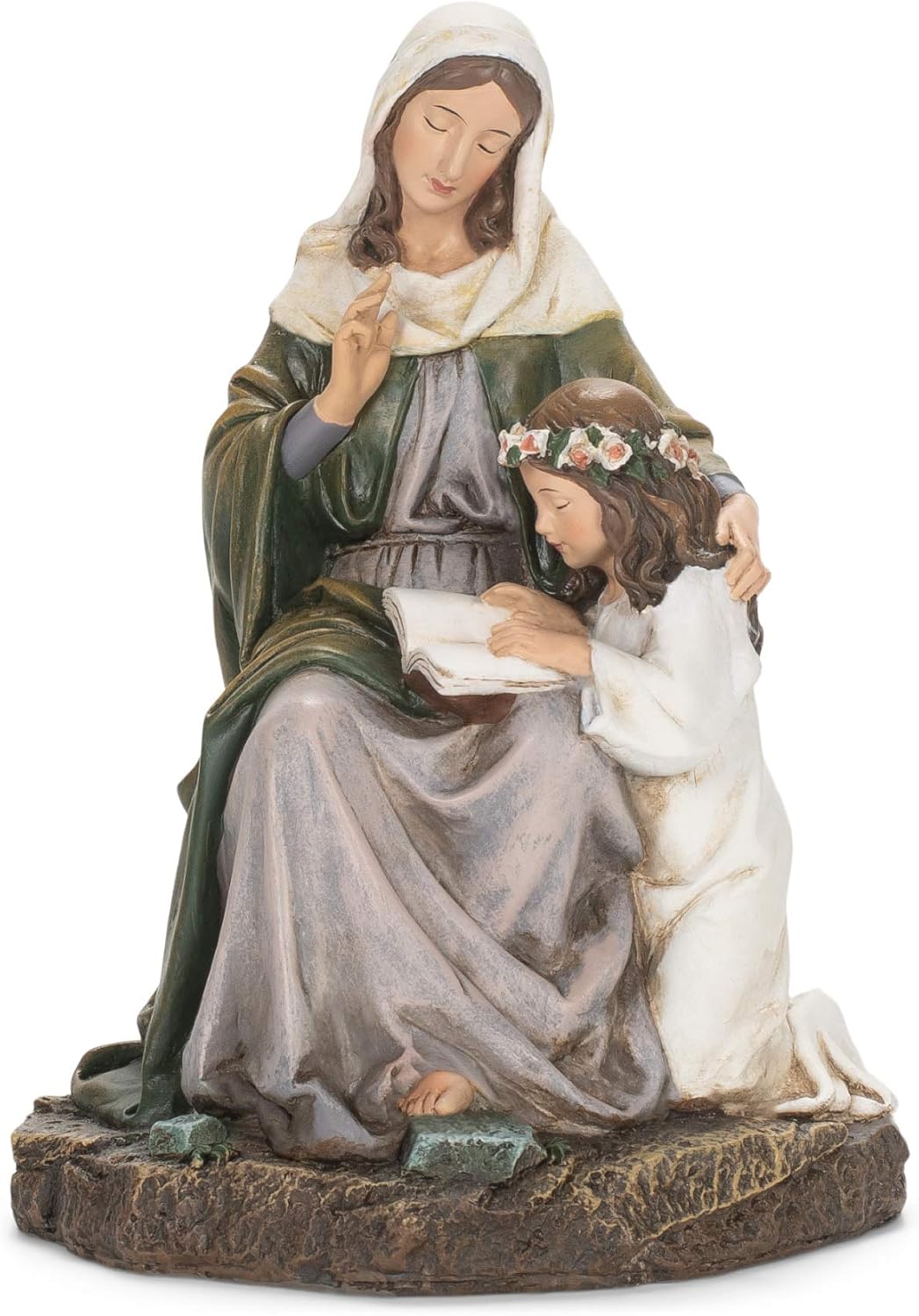 Joseph's Studio by Roman – 7" St. Anne Figurine, Religious Home Décor Statue, Devotional Gift for Prayer & Inspiration