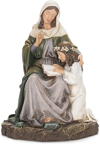 Joseph's Studio de Roman - Figura de Santa Ana de 7 pulgadas, estatua religiosa de decoración del hogar, regalo devocional para oración e inspiración