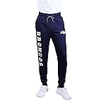 Ultra Game NFL Official Adults Super Soft Game Day Jogger Sweatpants - Unisex, Denver Broncos, Team Color, Large
