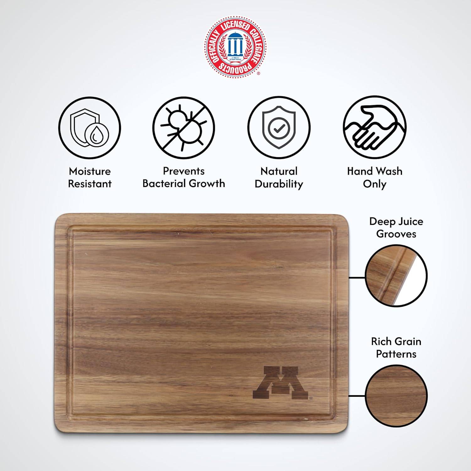 The Memory Company | Licensed NCAA Acacia Cutting Board