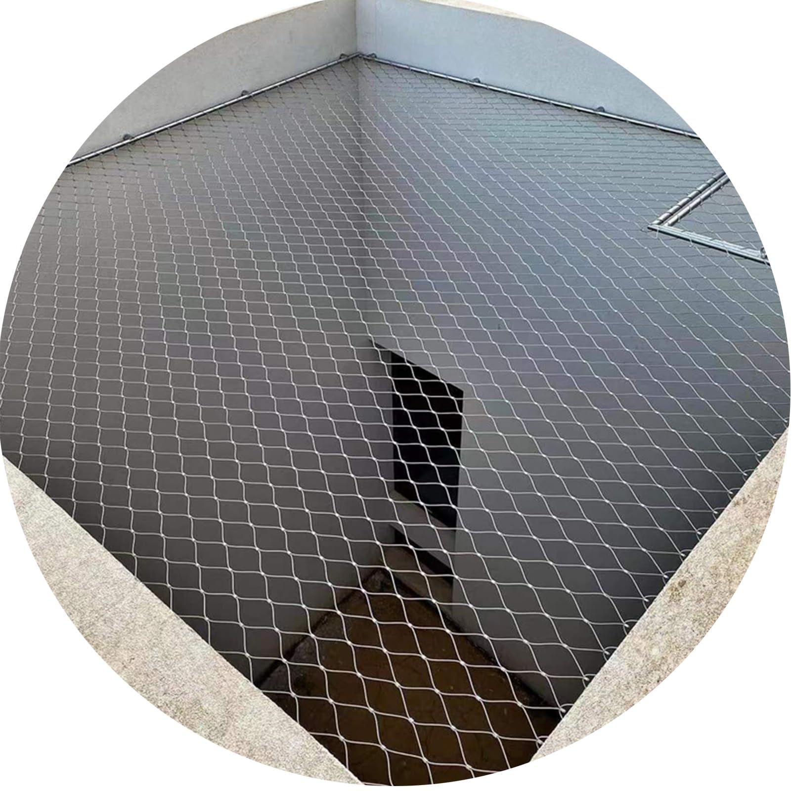 Malla Metálica Flexible Acero Inoxidable 5x5cm Diámetro 2MM para Construcción Exterior WGHGCF(0.8x1m/2.6x3.3ft)