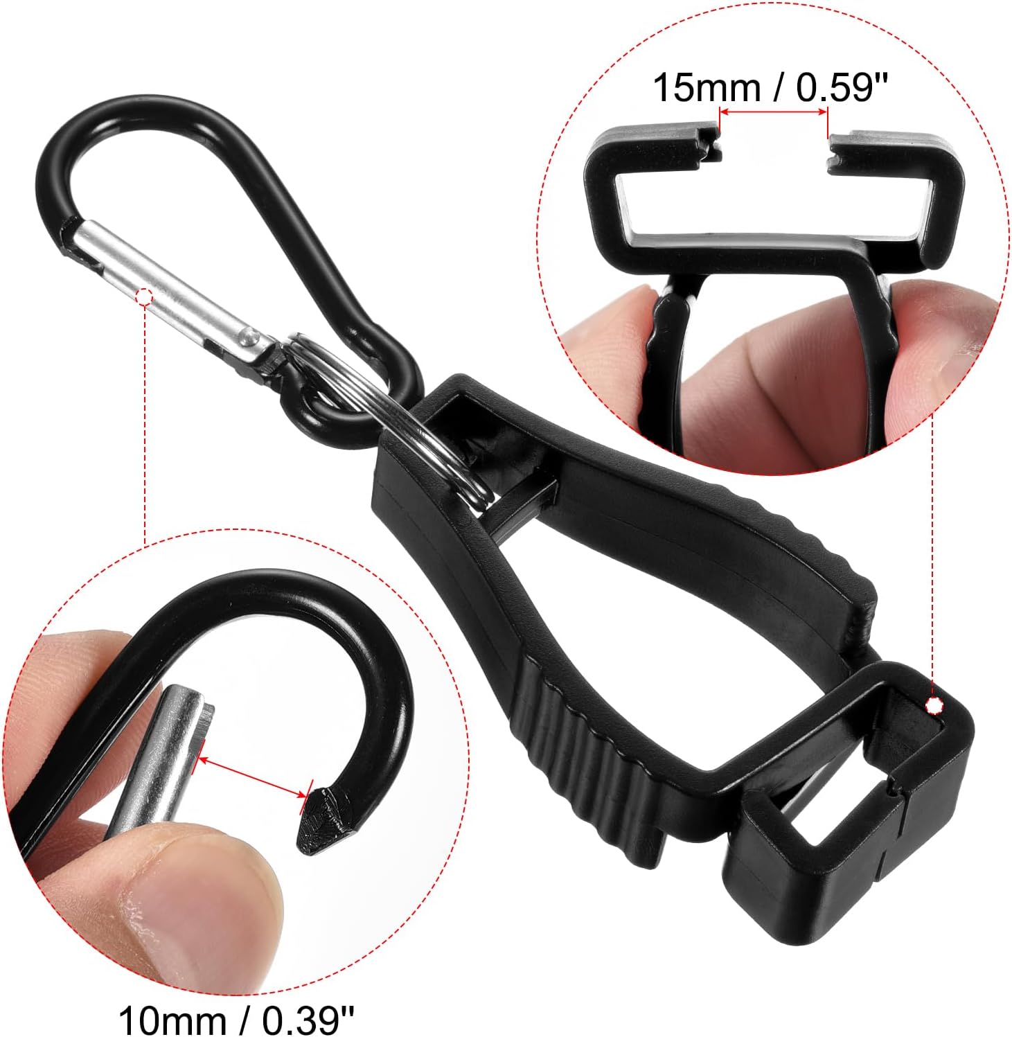 PATIKIL Glove Clips, Gloves Holder Clip Glove Belt Keeper Work Gloves Grabber Helmet Hanger for Construction Worker