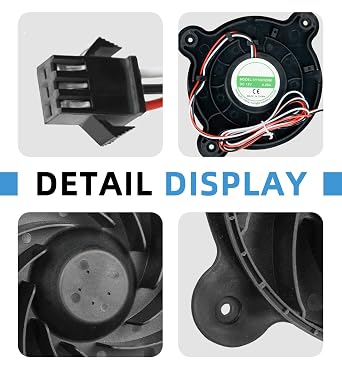 XY12032BM Refrigerator Fan Compatible with Galanz Upright Fridge Freezer Silent Exhaust Cooling Fan DC12V 0.26A 12012032mm