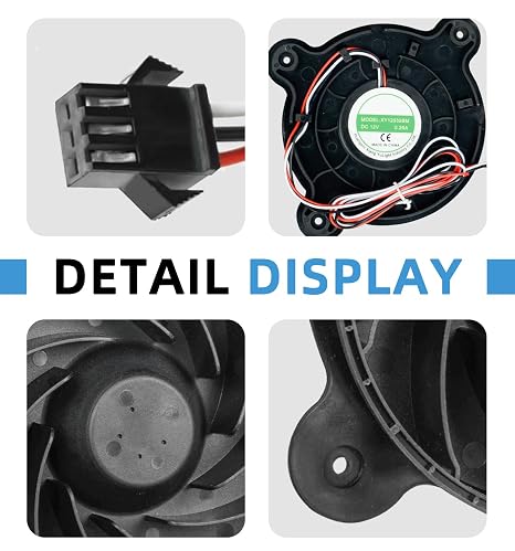 XY12032BM Refrigerator Fan Compatible with Galanz Upright Fridge Freezer Silent Exhaust Cooling Fan DC12V 0.26A 12012032mm