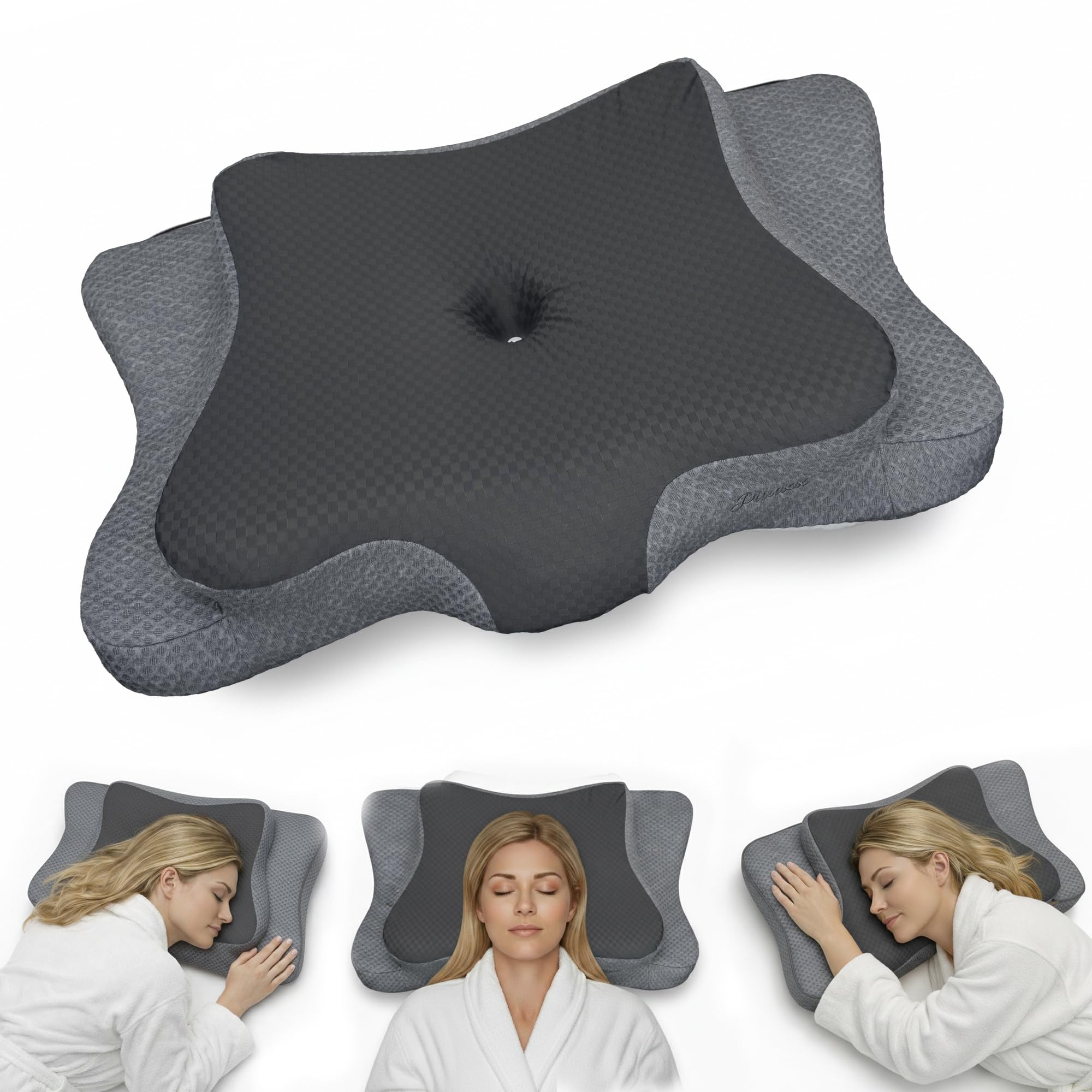 Cervical Neck Pillow for Sleeping Cooling Memory Foam Cervical Pillow for Side Sleepers and Back Sleepers Contour Ergonomic
