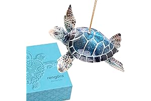 Blue Sea Turtle Ornament: Azure Elegance for Your Christmas Tree