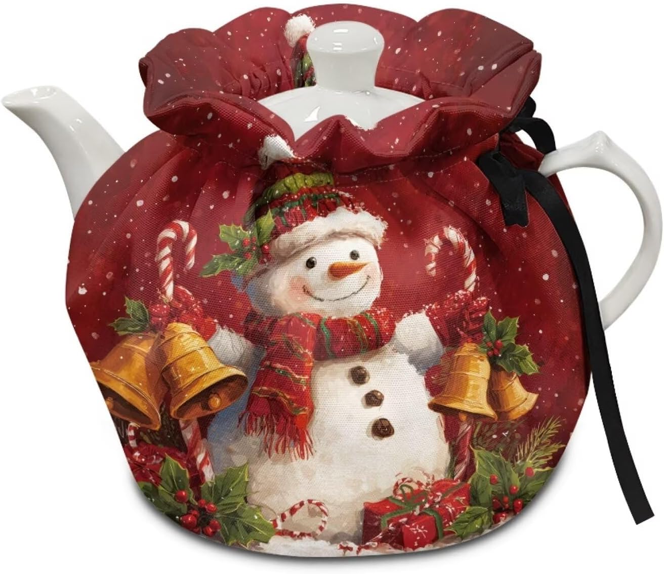 HUISEFOR Christmas Snowman Tea Cozy Cover