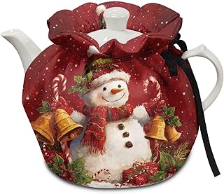 HUISEFOR Christmas Snowman Tea Cozy Cover