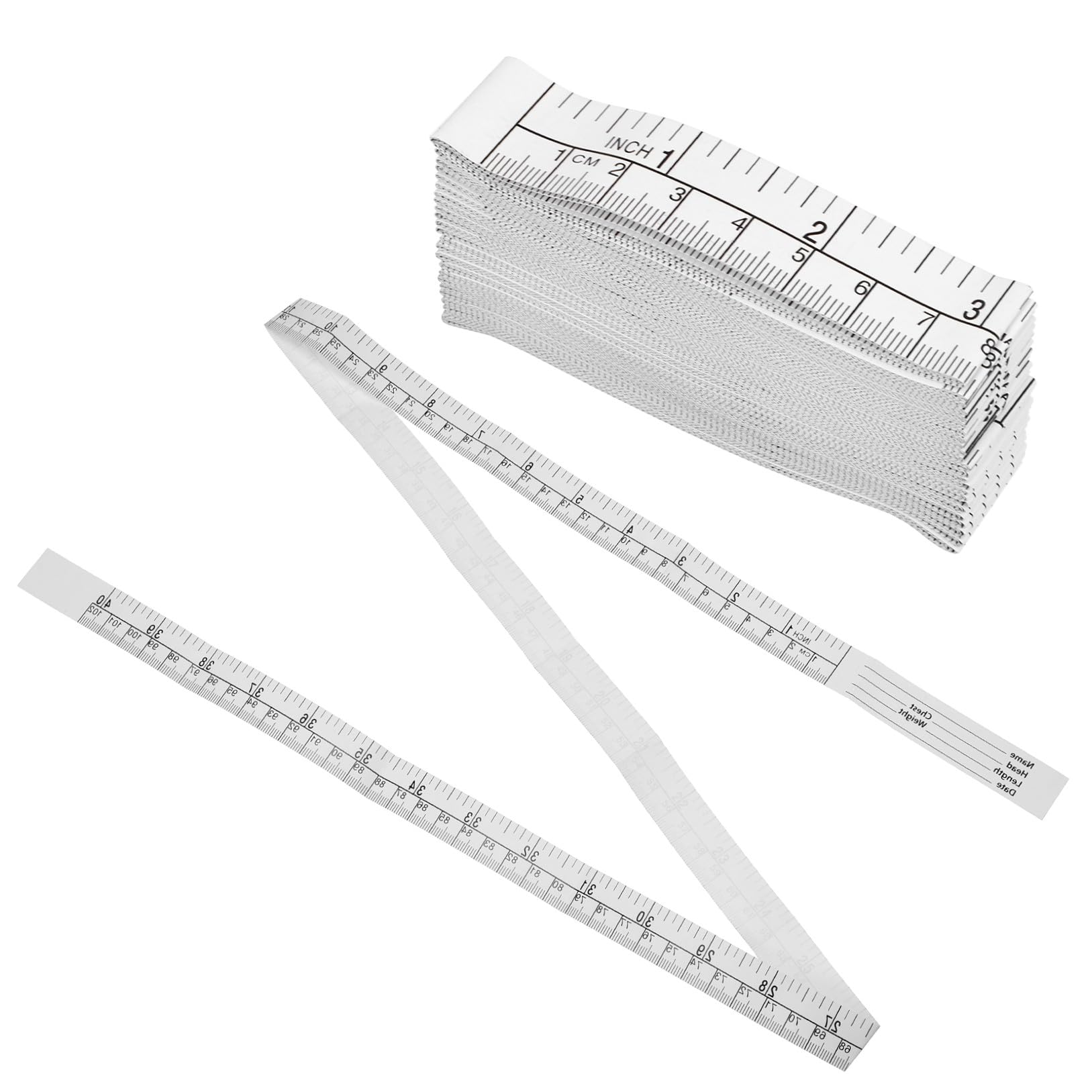 Uonlytech Mètre Ruban en Papier Mesurer le Corps, Système de Mesure Dual 1 Mètre Lot de 25 Pièces Résistant à la Décoloration pour Ingénieurs et Designers