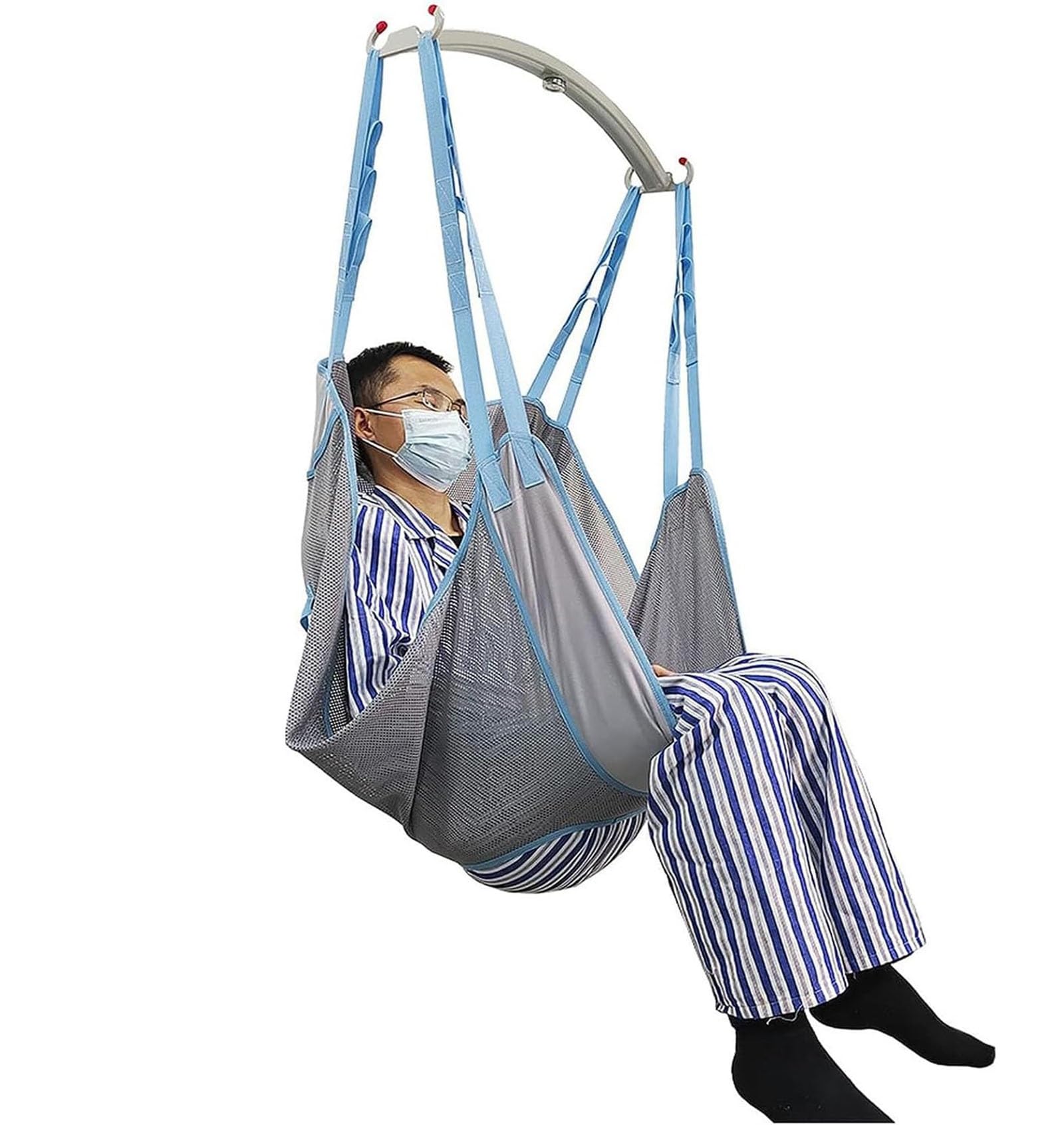 CEEBUS Arnés universalconfort Eslinga Universal de Cuerpo Entero con Abertura para Inodoro, Eslinga de Tejido de Malla para traslado y baño, para Ancianos discapacitados (Size : XL)