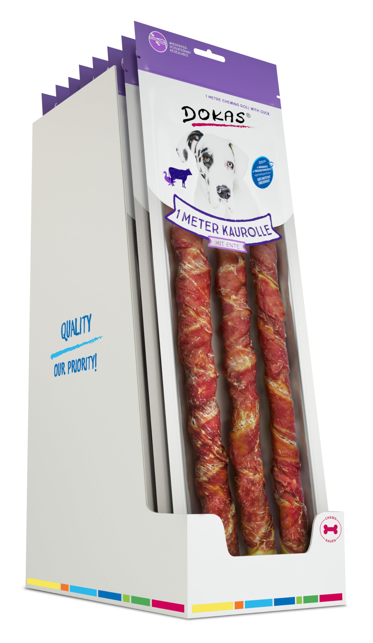 DOKAS - Rullo da 1 m con petto d'anatra, confezione da 8 (8 x 315 g)