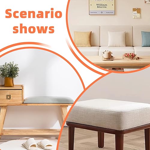 Miniatura 6 de Cojín de banco personalizado, cojines con forma de tamaño personalizado para asiento de banco, cojín de ventana de bahía de interior, cojines