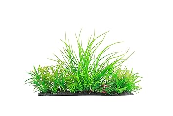 CNZ Aquarium Aquascape Artificial Plastic Plant, 10.5-inch x 8-inch, Green
