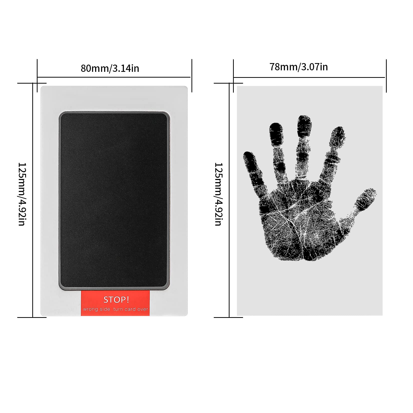 2-Pack Voetafdruk En Handafdruk Voor baby's Inktloos