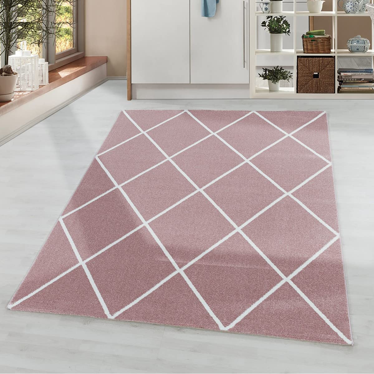 Tapis design losange isolant et moderne pour sol de chambre
