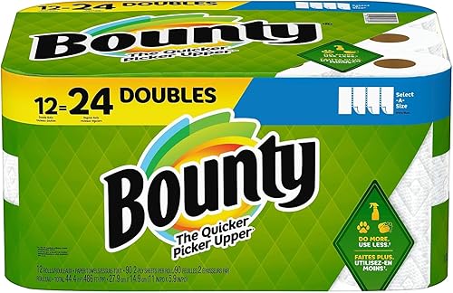 Miniatura 104 de Bounty Select-A-Size - Toallas de papel, blanco, 8 rollos dobles Plus = 20 rollos regulares