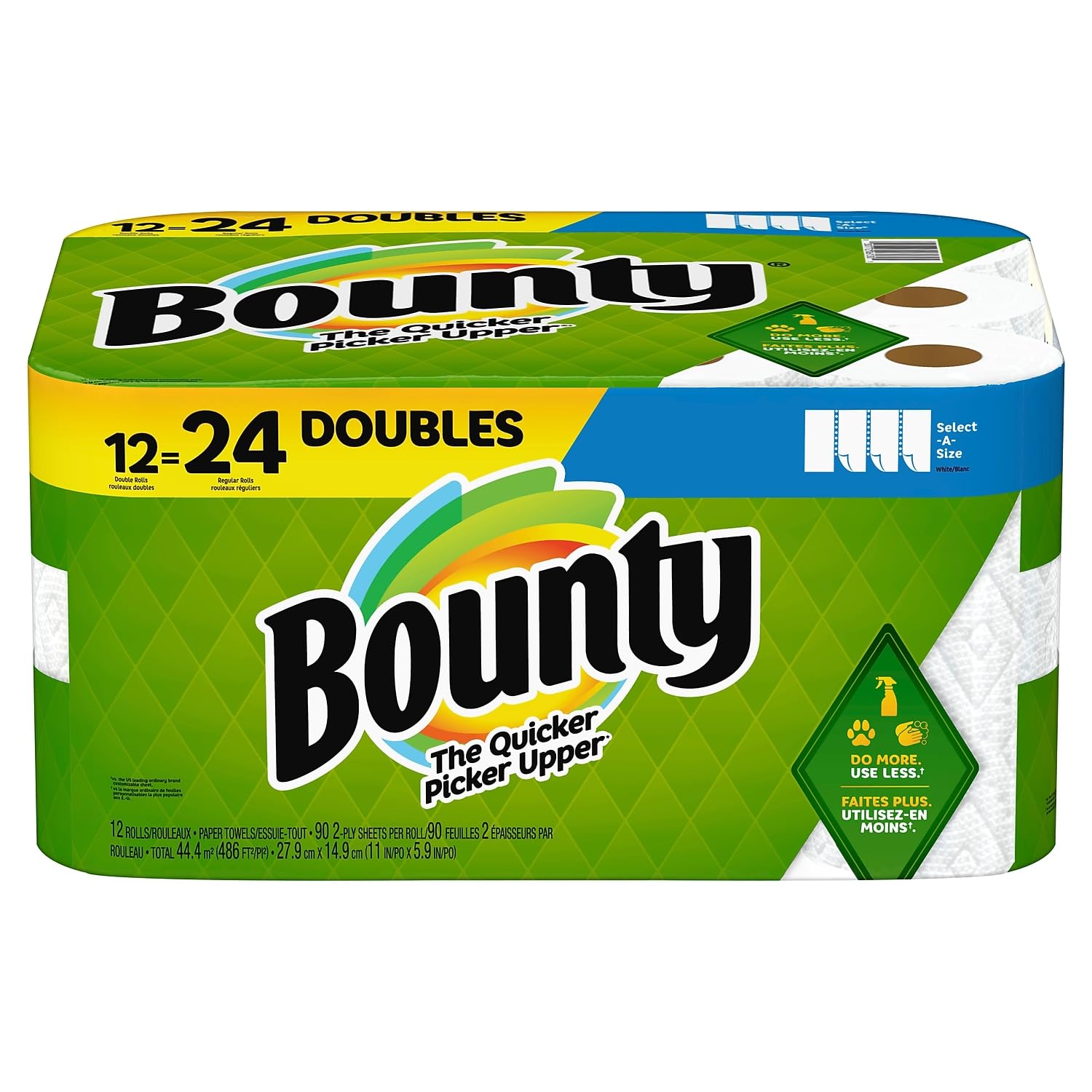 Select-A-Size® Double 2-Ply Paper Towels, 98 Sheets Per Roll, Pack of 12 Rolls