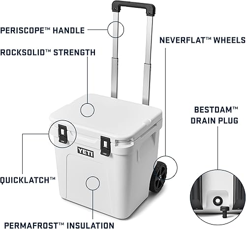 Miniatura 2 de YETI Roadie 48 - Hielera con ruedas y mango retráctil de periscopio