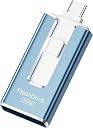MFi Certified 256GB Flash Drive for iPhone, 3 in 1 Type-C USB Memory Stick Thumb Drive for Photos Videos, High Speed External Memory Storage Photo Stick for iPhone iPad Android PC (Royal Blue)