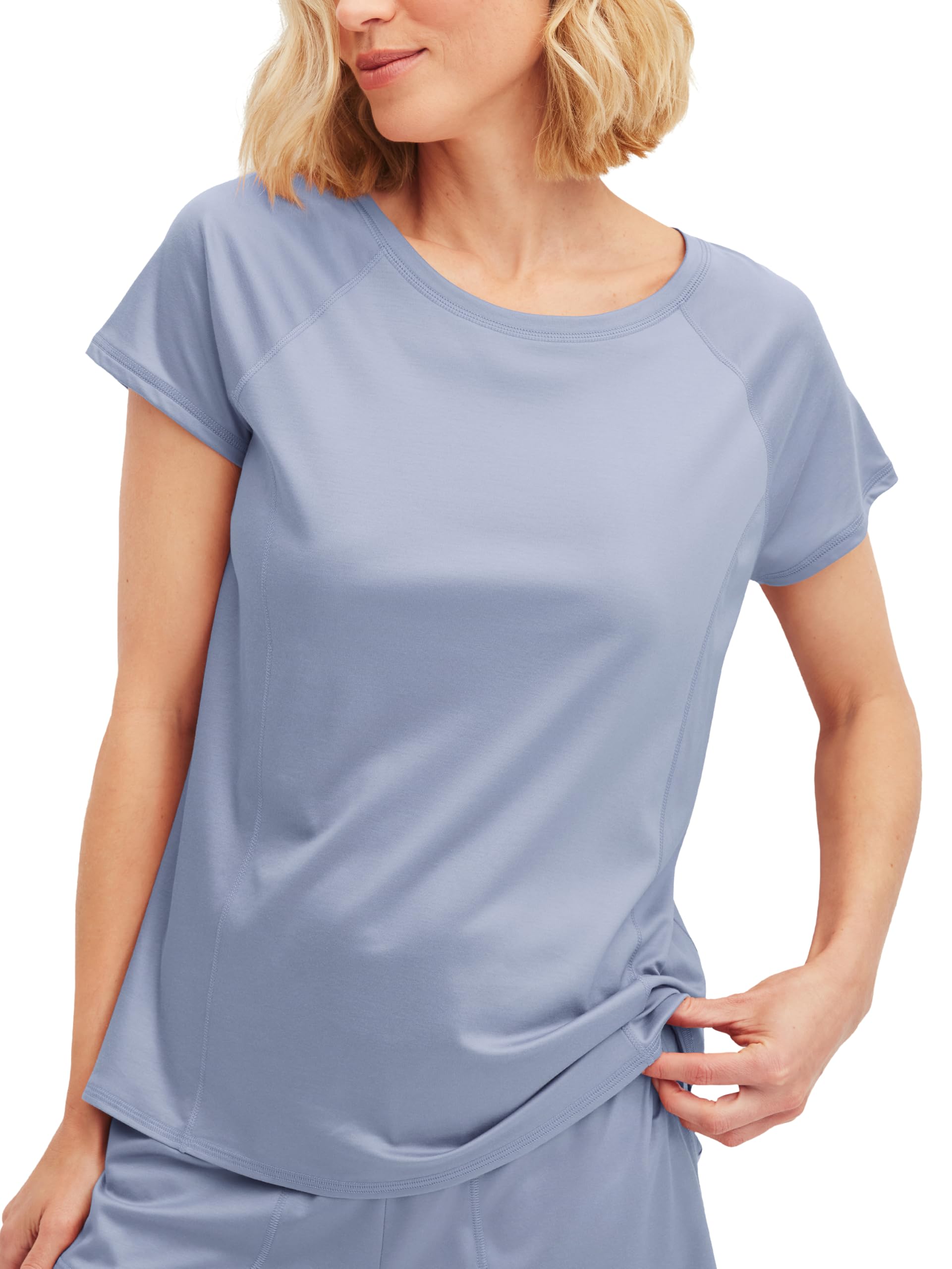 CALIDA Deepsleepwear Cooling T-Shirt Damen, mit Rundhalsausschnitt