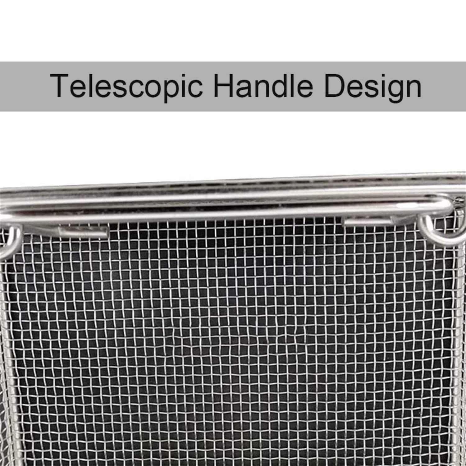 Cesta de desinfección de Equipos médicos de Acero Inoxidable 304, Bandeja de esterilización de Acero Inoxidable para Hospital con Mango retráctil,50 * 25 * 10cm