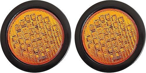 Miniatura 9 de 2 luces redondas de 4 pulgadas, color blanco, superbrillantes, 40 diodos LED, luces traseras de respaldo inverso, ojales de goma y coletas de cable