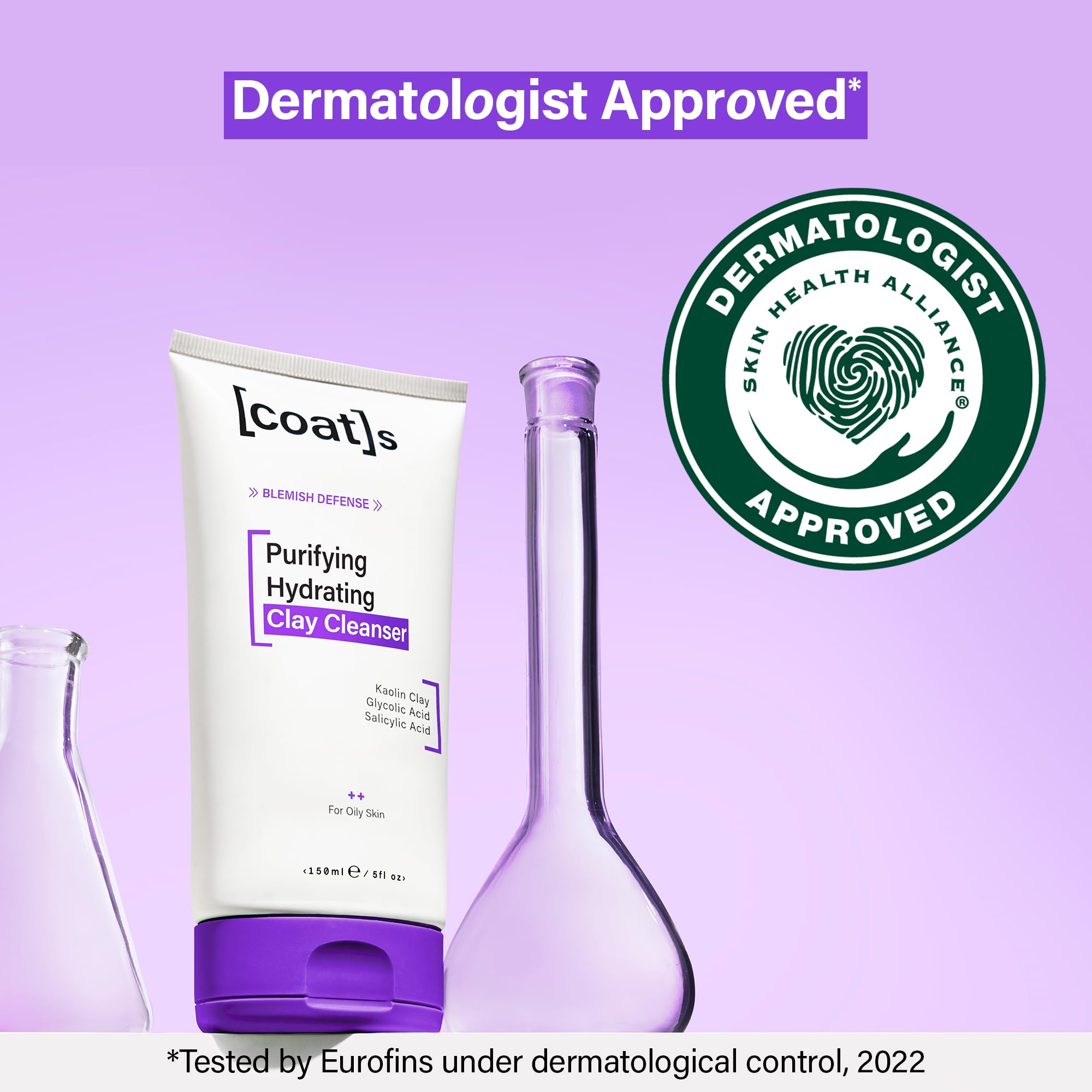 Coats Blemish Defense Purifying Hydrating Clay Cleanser for Oily Blemish-Prone Skin, With Kaolin Clay - Image 3
