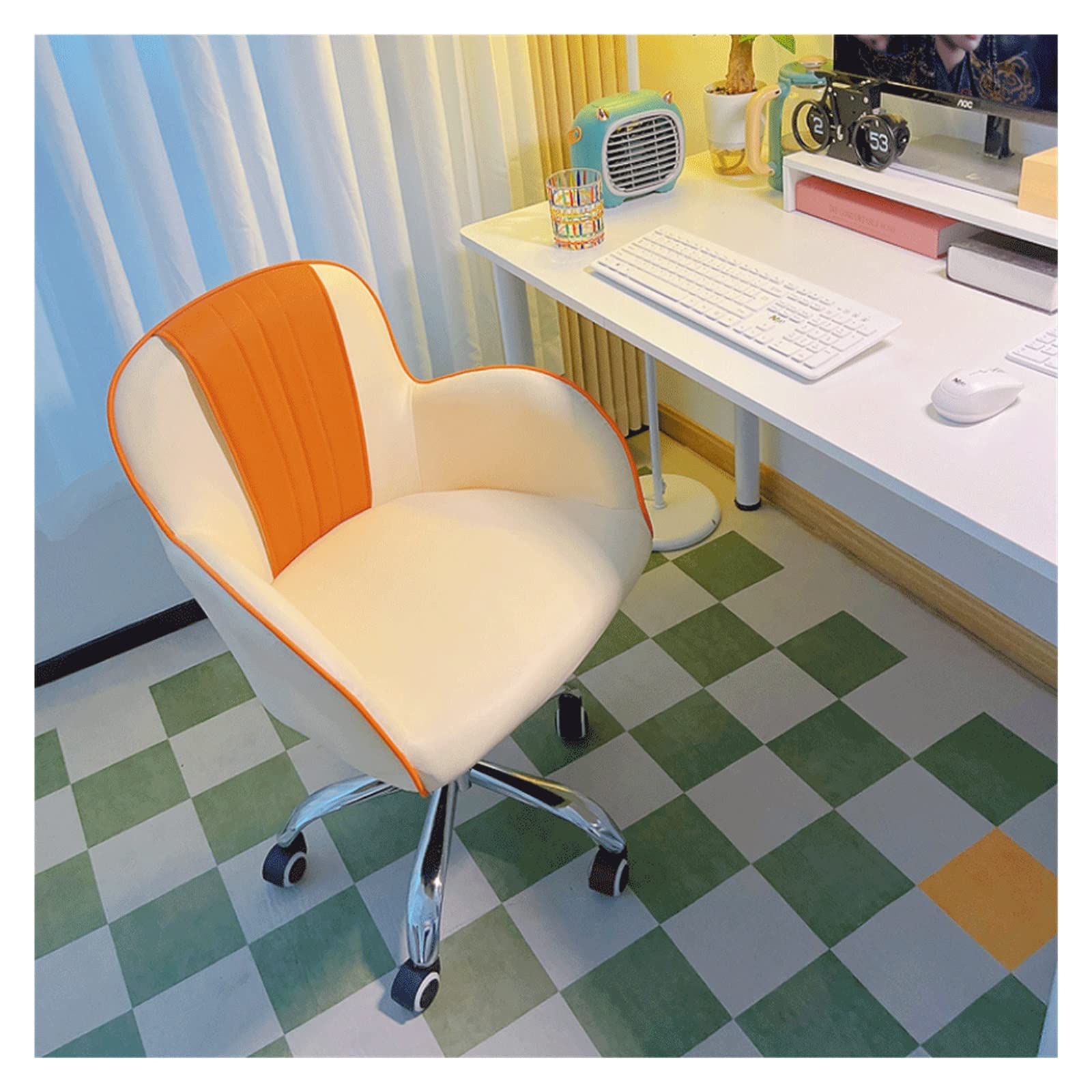 MVUYO FMURY Rotating Adjustable Office Chair Girls Bedroom Computer Chair Study Room Student Dormitory Back