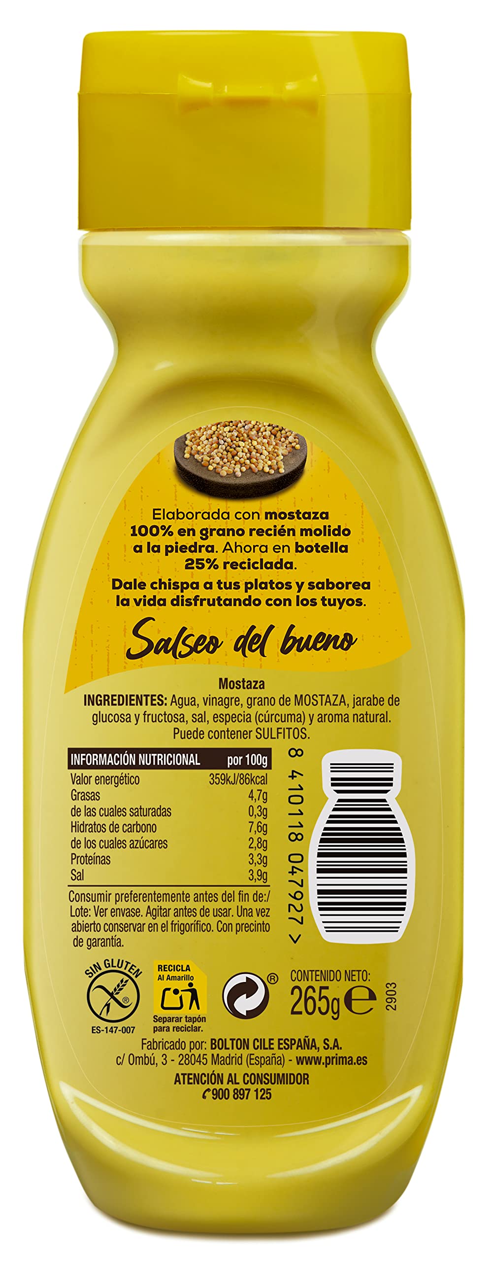 Prima Mostaza sabor intenso 265 g