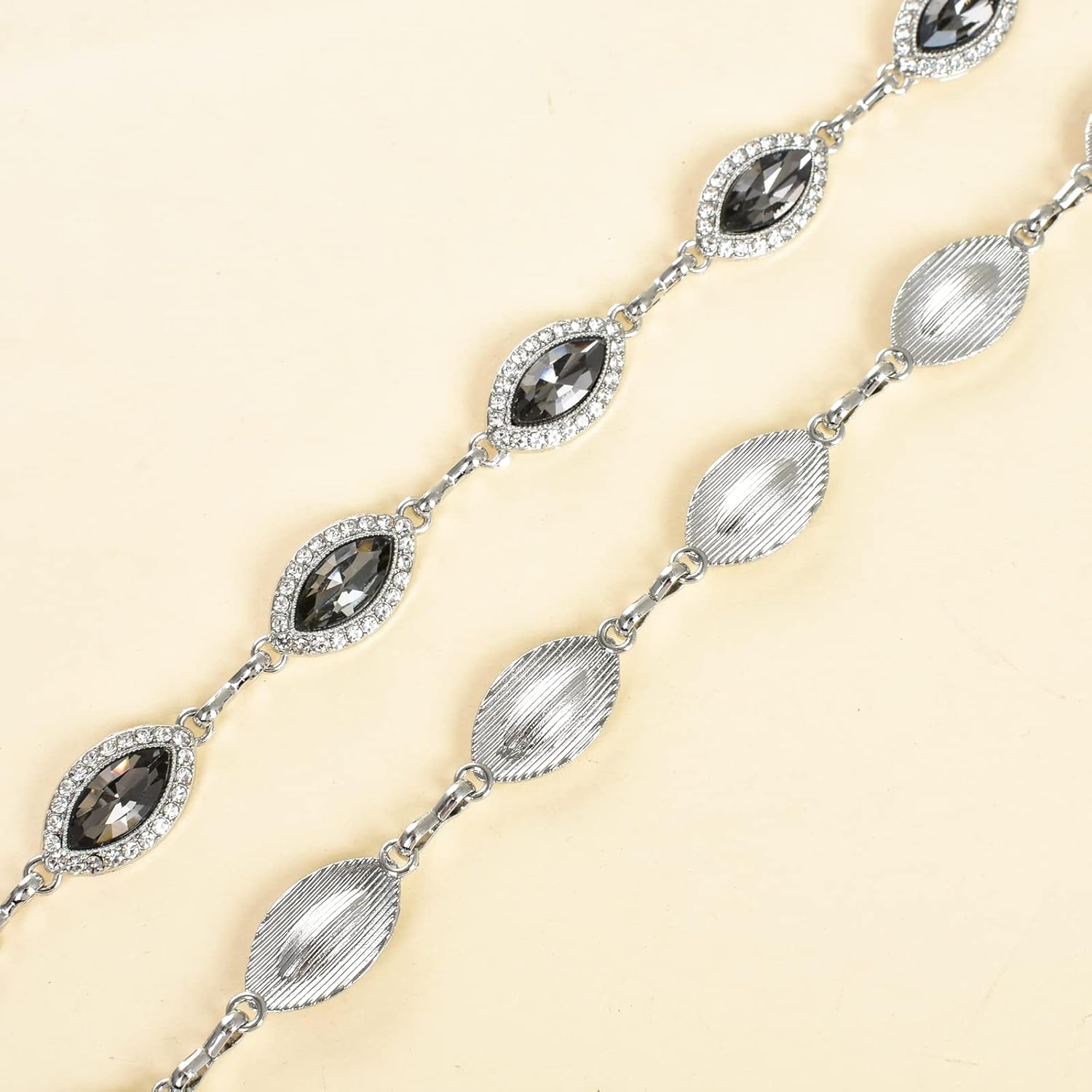 ILuvatar Green Glass Diamond Chain Belt - Metal Women's Western Style Dress Belt - Image 9