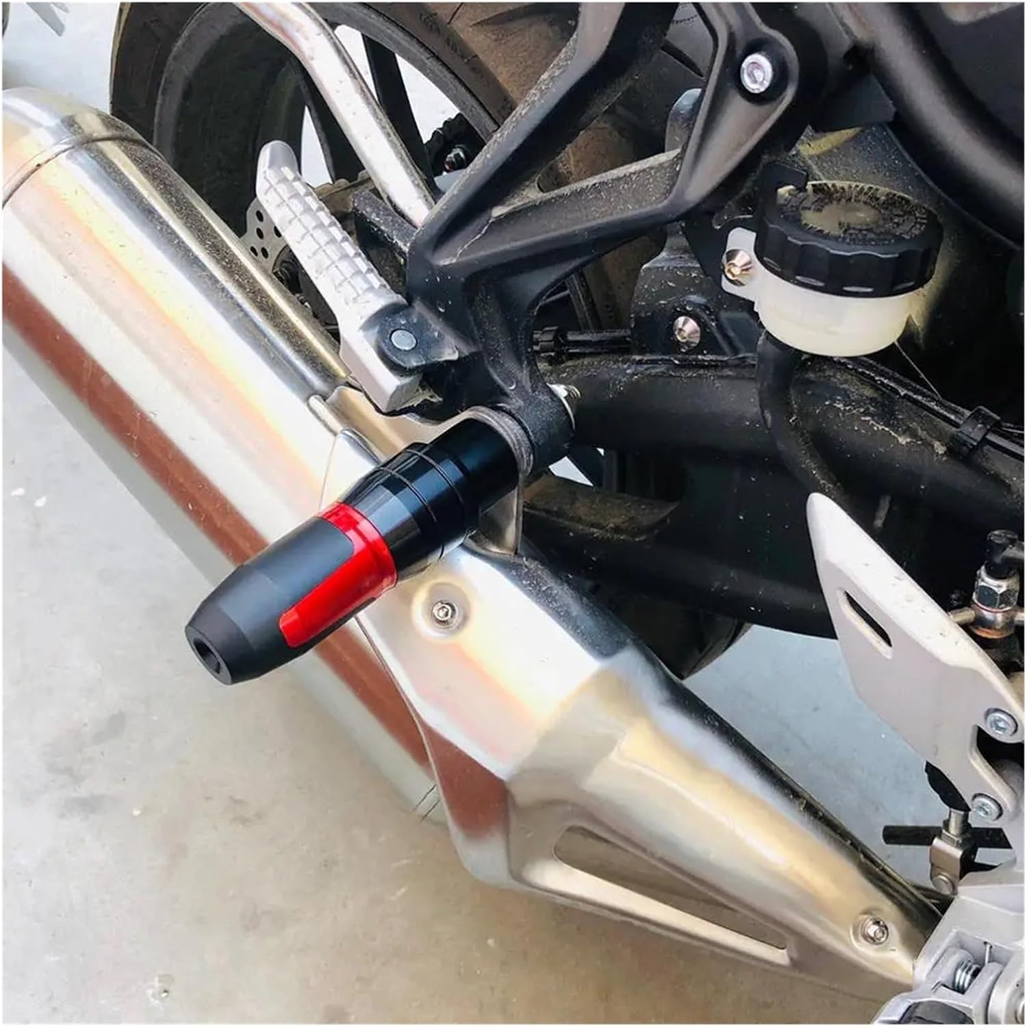 jiningxinxin Motorcycle Aluminum Crash Guard Compatible With MT125 Frame Sliders Engine Falling Protection Pad(C-Blue)
