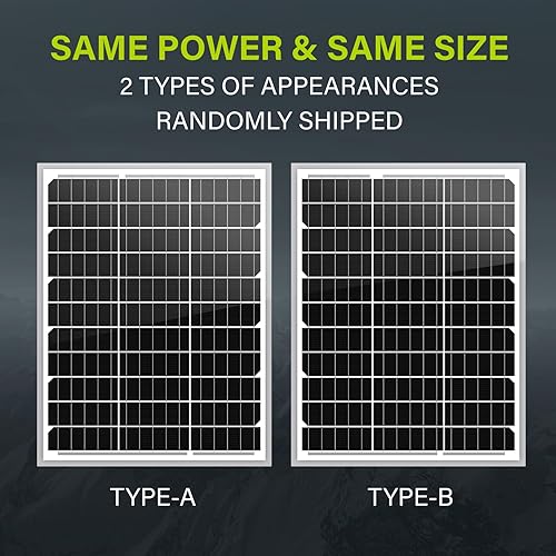 Miniatura 6 de Newpowa Módulo fotovoltaico monocristalino de panel solar de 20 W 12 V diseñado para sistema de 12 V fuera de la red RV, barco, cámper, remolque,