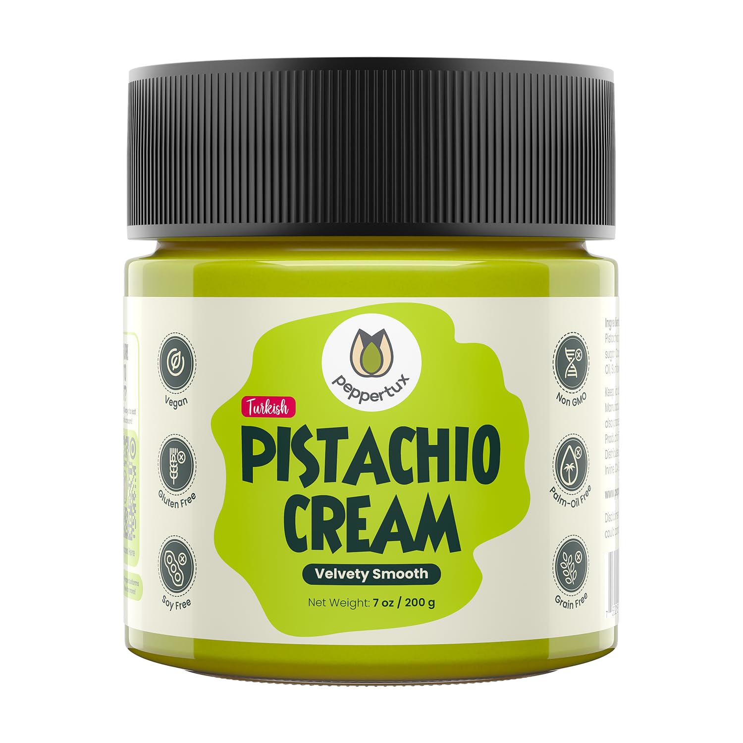 Amazon.com : Peppertux Pistachio Cream - Natural Vegan Spread 40