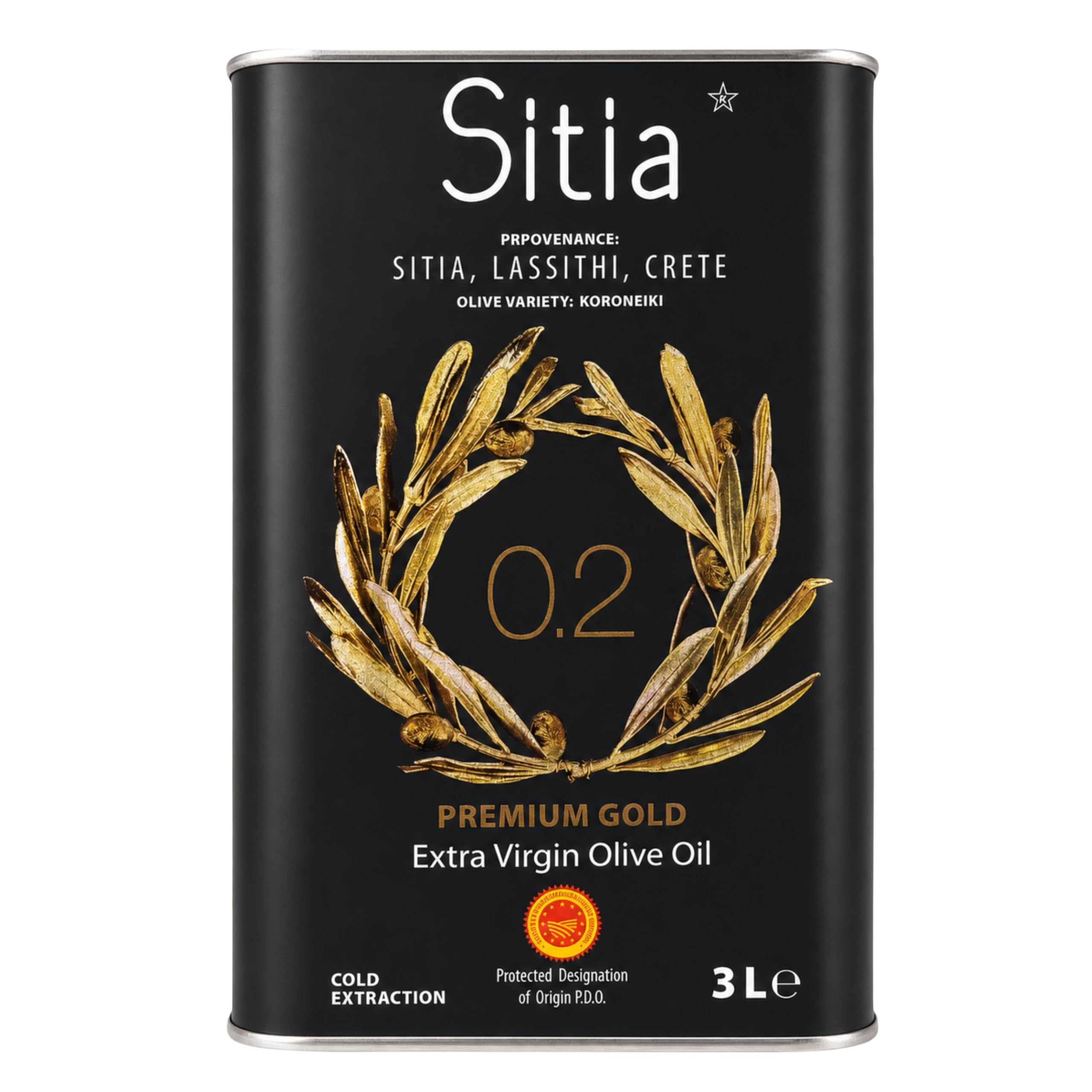 SITIA Premium Gold | Oliwa z Oliwek Extra Vergine 3 L | Kreta | Polifenole