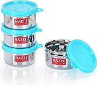 Vista 18 de HAZEL Contenedores herméticos para almacenamiento Contenedores de almacenamiento de acero inoxidable para cocina herméticos Contenedor