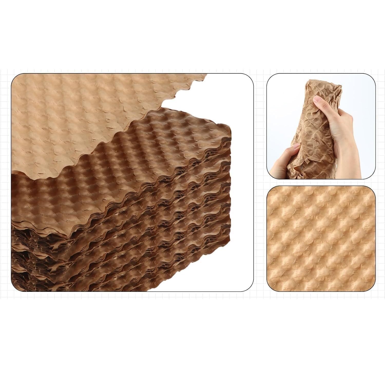 Papel burbuja ecológico, 30,5 cm x 14,5 m - embalaje sostenible para mudanzas, envíos y almacenamiento(White,20pcs 38cm*70cm)