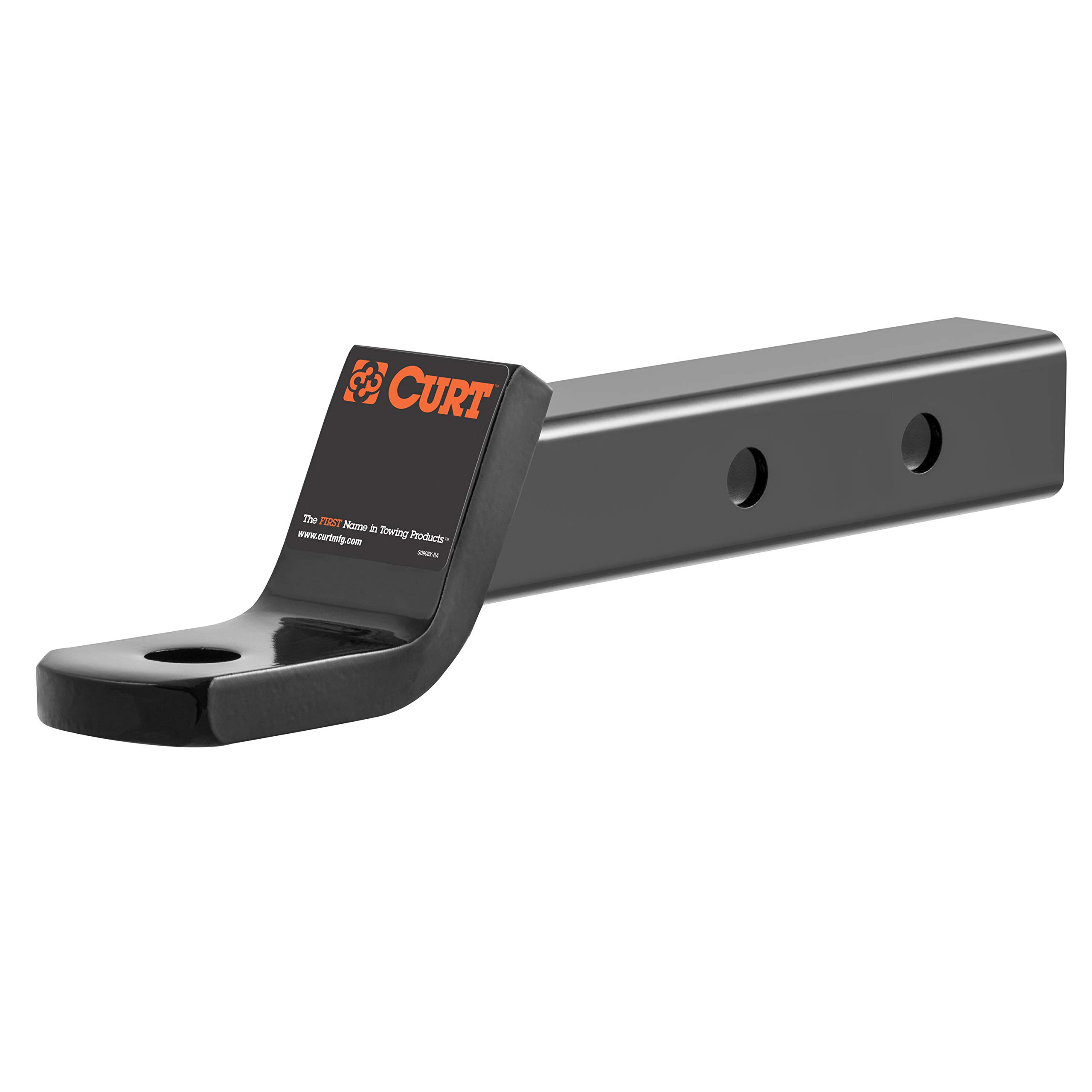 CURT 45220 Kugelhalterung für Anhängerkupplung, 2-Länge, 18,8 cm oder 26,7 cm Länge, passend für 5,1 cm Empfänger, 3,4 kg, 2,5 cm Loch, 5,1 cm Länge, 3/4 Zoll Erhöhung