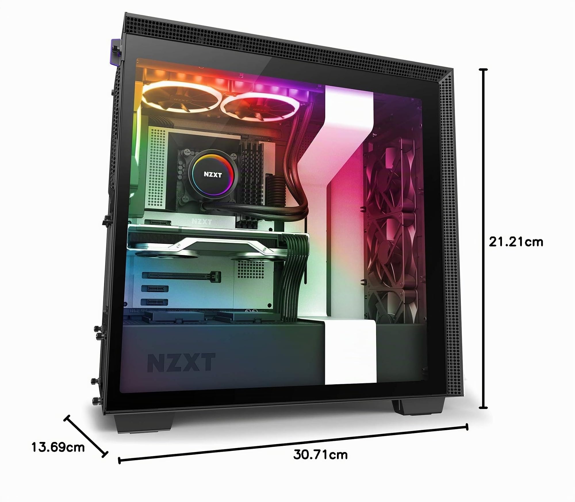 NZXT Kraken X53 RGB 240mm - RL-KRX53-R1 - Kit Watercooling All-In-One RGB pour CPU - Pompe améliorée - Connecteur RGB - Ventilateurs AER RGB 2 120mm (2 inclus) - Noir
