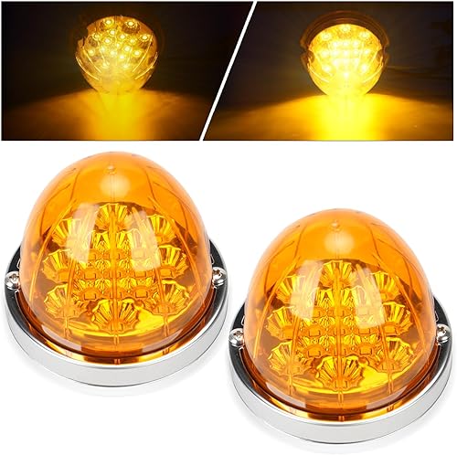 Miniatura 7 de 2 luces direccionales rojas de doble revolución y marcador a verde, auxiliares, 17 luces LED de sandía, lente transparente y bisel de acero