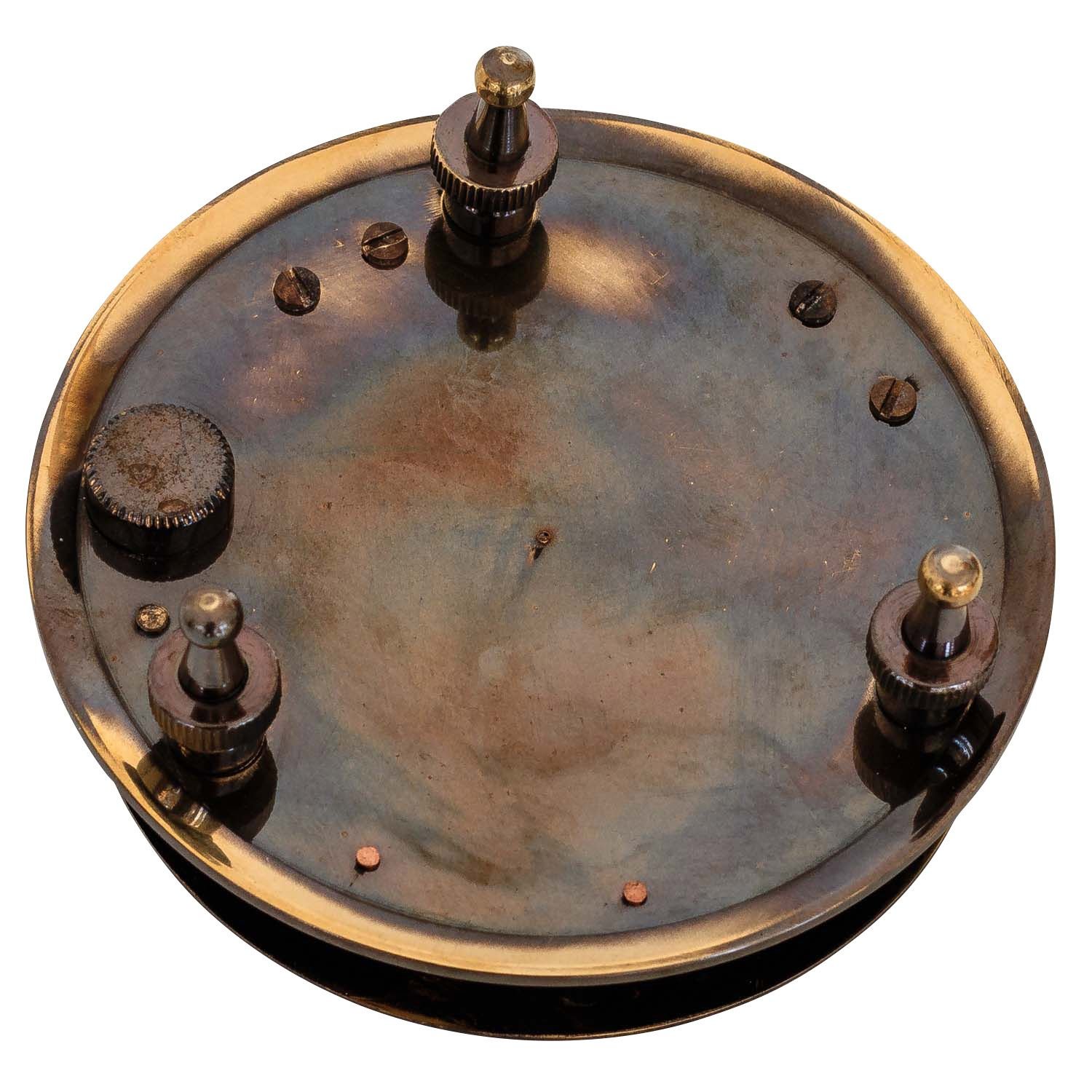 Bussola marittimo 10cm compasso replica nave orologio solare cuoio stile antico