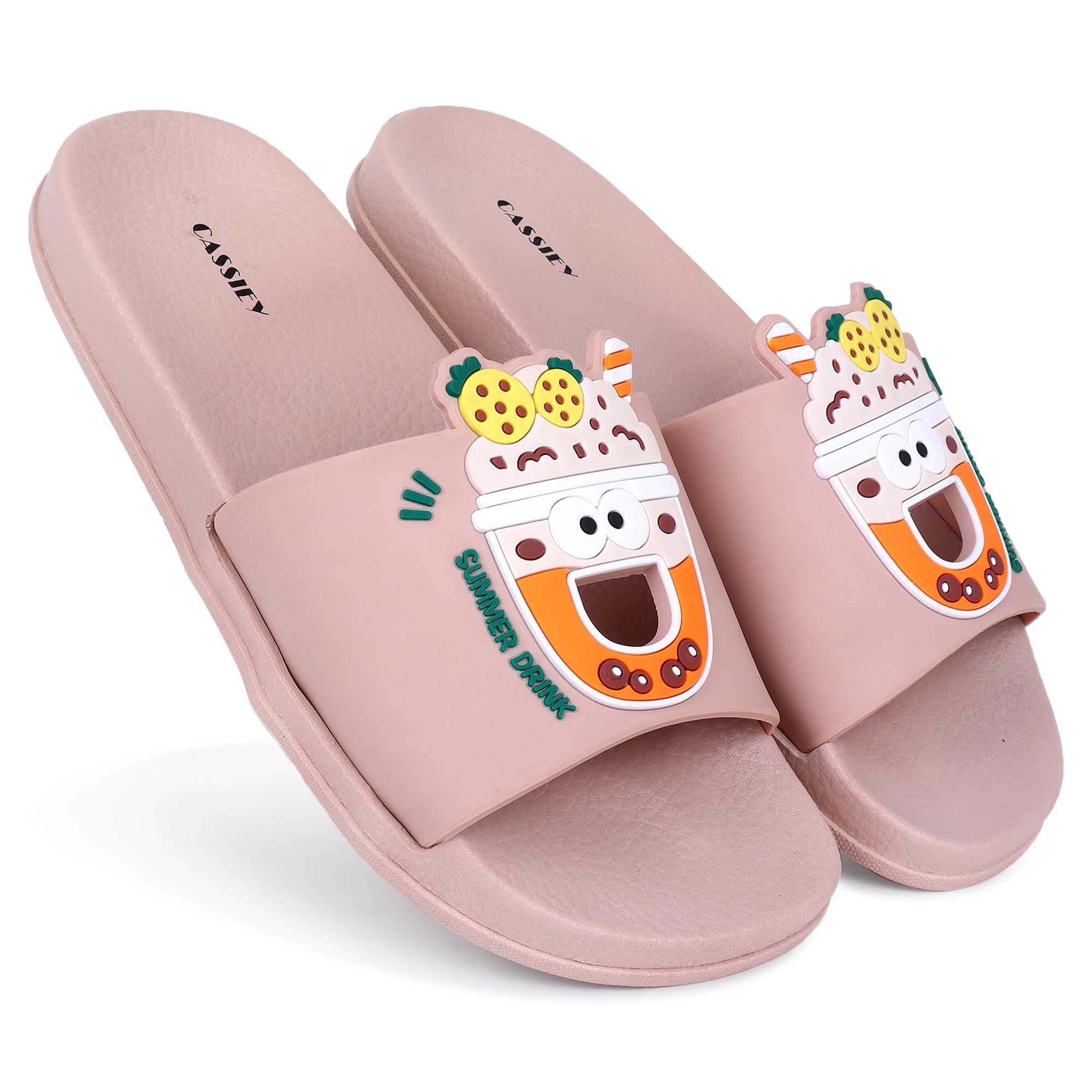 CASSIEY Latest Fashion slip on sliders Household Comfortable Slippers for women, womens And Girls flipflop footwear, fancy beach wear Slippers- Pink (B0D6GP864T) Amazon Price History, Amazon Price Tracker