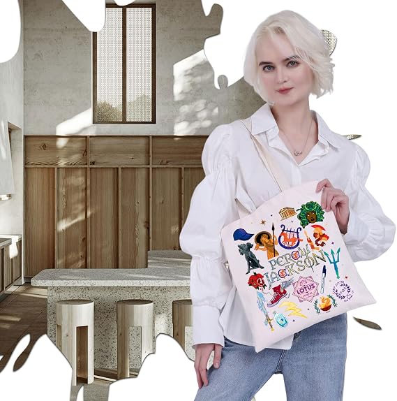 VAMSII P Inspired Canvas Tote Bag P -Bookish -Camp H (Perc J tote)