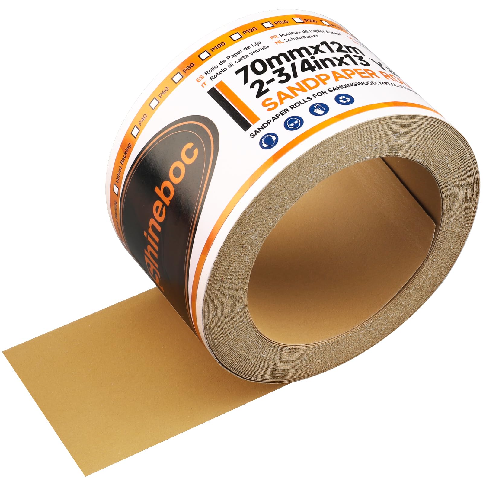 Shineboc Sandpaper Roll - 220 Grit, 13 Yards -11